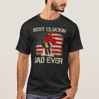 T-shirt Meilleur Papa Poulet Americain Drapeau 4a