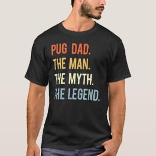 T-shirt Meilleur papa Pug Chien Animal Mignon Homme Mythe