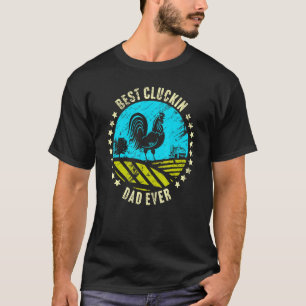 T-shirt Meilleur Papa qui Claque Poulet Coq Fermier