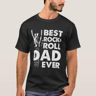 T-shirt Meilleur Papa Rock n Roll Guitariste Musicien Meil