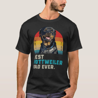 T-shirt Meilleur papa Rottweiler 45