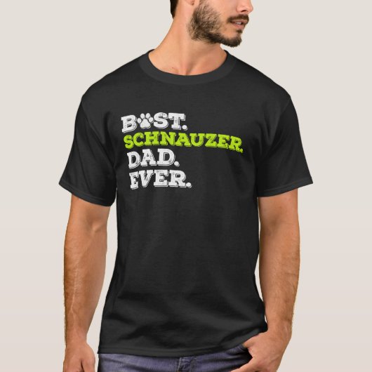 T-shirt Meilleur Papa Schnauzer Géant Schnauzer Chien (Devant)