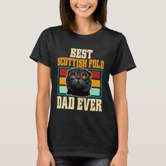 T-shirt Meilleur Papa Scottish Fold de Chat
