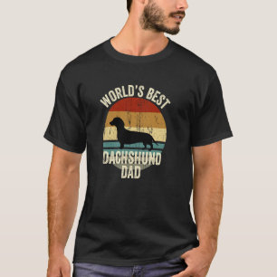 T-shirt Meilleur papa teckel du monde drôle weiner dog dox