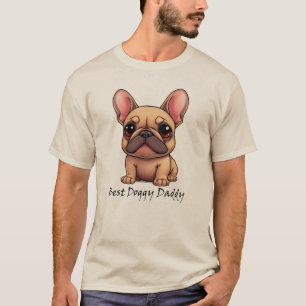 T-shirt Meilleur Papa Toutou Bouledogue Français Animal de