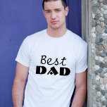 T-shirt Meilleur papa Typographie Noire Fête du Père<br><div class="desc">Meilleur papa Typographie Noire T-shirt de la Fête du Père</div>