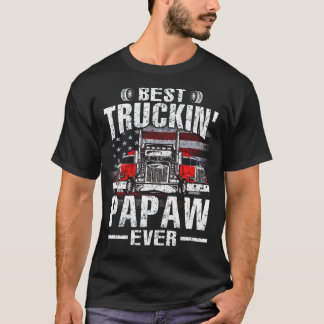 T-shirt Meilleur PAPAW de Truckin jamais USA Drapeau T-shi
