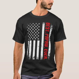 T-shirt Meilleur Papaw Jamais Drapeau américain Vintage Ca
