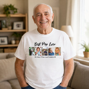 T-shirt Meilleur Papy Jamais Petits-Enfants 5 Photo Montag
