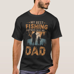 T-shirt Meilleur Partenaire de Pêche M'appelle Papa - Père