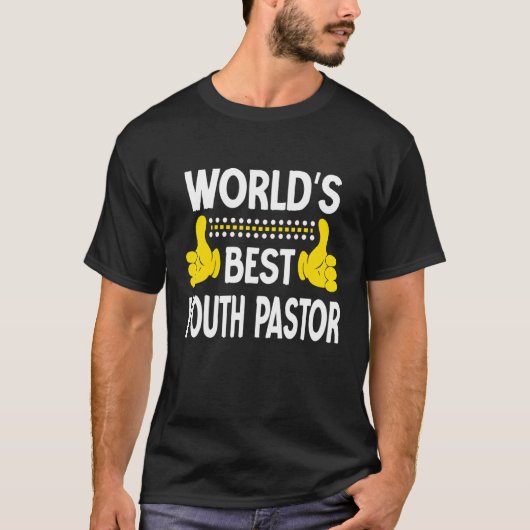 T-shirt Meilleur Pasteur de Jeunesse du monde Titre d'empl (Devant)
