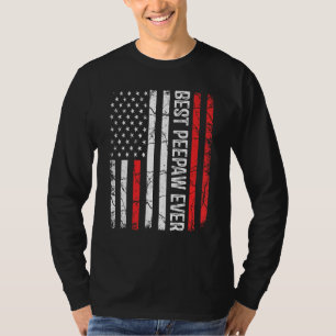 T-shirt Meilleur Peepaw de la fête des pères avec USA Amér