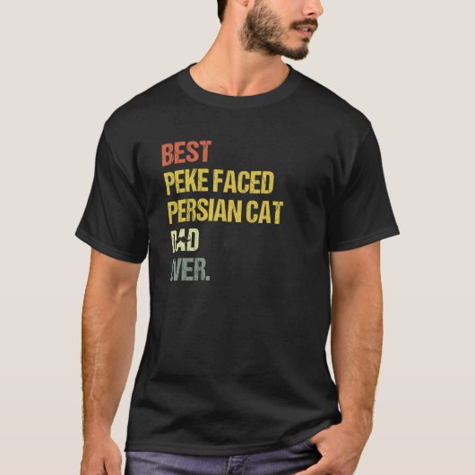 T-shirt Meilleur Peke Face Perse Chat Papa (Devant)