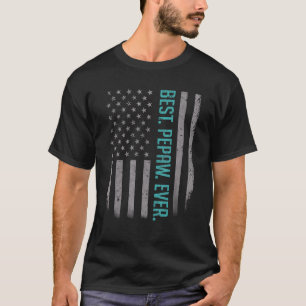 T-shirt Meilleur Pepaw Homme Drapeau Américain US Pour Pap