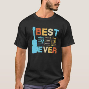 T-shirt Meilleur Père à la Guitare de Tous les Temps Corde