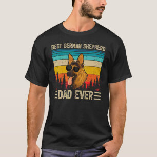 T-shirt Meilleur père Berger allemand vintage pour hommes