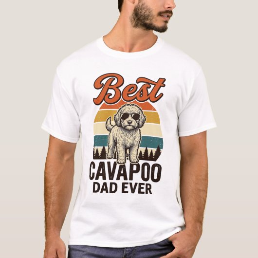 T-shirt Meilleur père Cavapoo de tous les temps Design de  (Devant)