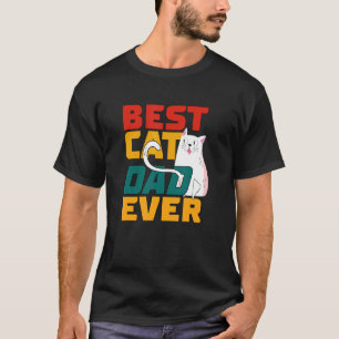 T-shirt Meilleur Père Chat Jamais Vintage Pour Fête des pè