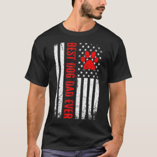T-shirt Meilleur Père Chemise Drapeau États-Unis Meilleur