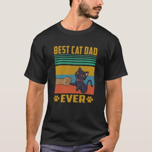 T-shirt Meilleur père de chat (Devant)