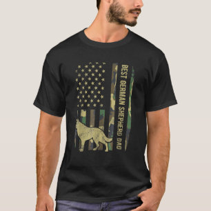 T-shirt Meilleur Père de Chien de Berger Allemand Camoufla