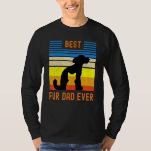T-shirt Meilleur Père De Fourrure Jamais Vintage Chien Et