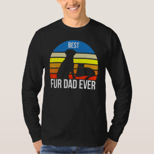 T-shirt Meilleur Père De Fourrure Jamais Vintage Retro Chi