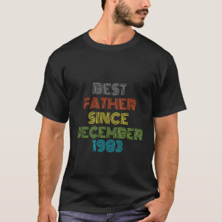T-shirt Meilleur Père depuis décembre 1983 Cool présent