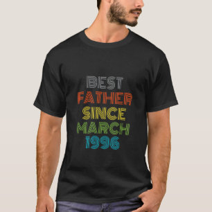 T-shirt Meilleur Père depuis mars 1996 Cool présent