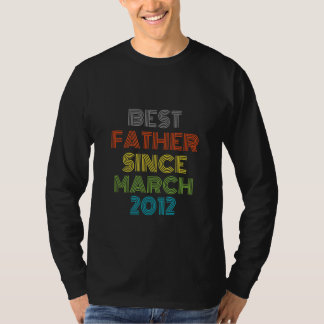 T-shirt Meilleur Père depuis mars 2012 Cool présent