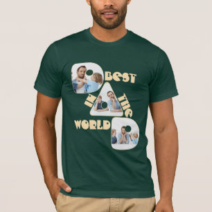 T-shirt MEILLEUR PÈRE DU MONDE, 3 collage de photos pêche