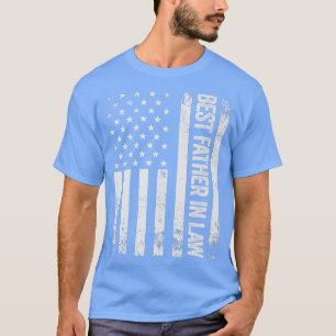 T-shirt Meilleur Père en droit Drapeau américain USA Patri