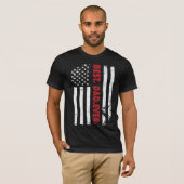 T-shirt Meilleur père, Fête des pères du drapeau américain (Devant entier)