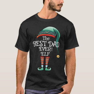 T-shirt Meilleur Père Jour Elf Correspondant Famille Noël