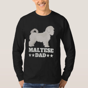 T-shirt Meilleur Père Maltais Pour Hommes Garçons Chien Pa