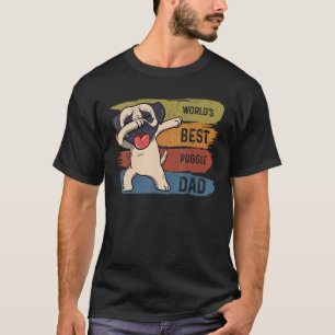 T-shirt Meilleur père Puggle Dabbing Dab pour enfants homm