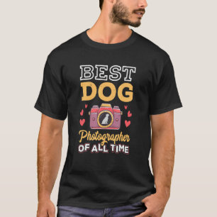 T-shirt Meilleur photographe de chien Photographie Caméra