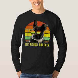T-shirt Meilleur Pitbull Papa Jamais mignon Drôle Retro Su