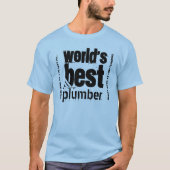 T-shirt Meilleur Plumber Custom Text B09 SILVER BLACK (Devant)