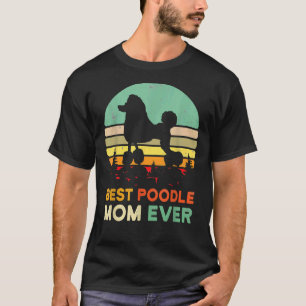 T-shirt Meilleur Poodle Maman les années 70 Maltais Amoure