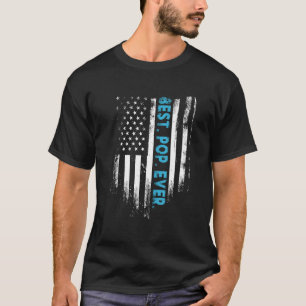 T-shirt Meilleur Pop jamais US Drapeau Papa 1