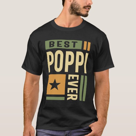 T-shirt Meilleur Poppi jamais vu | FÊTE DES PÈRES (Devant)