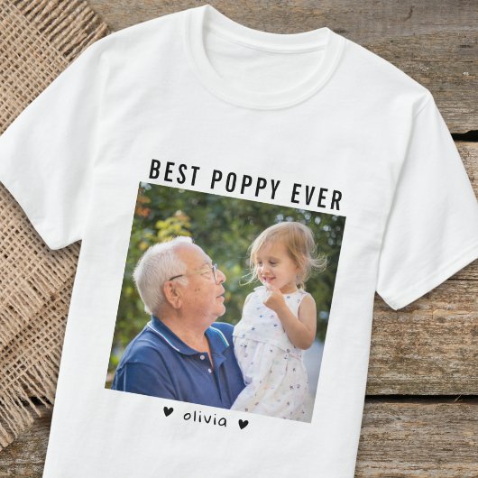 T-shirt Meilleur Poppy Jamais Grand-Père Et Grand-Enfant P