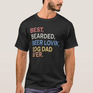 T-shirt Meilleur Porté Aimer Bière Chien Papa Jamais
