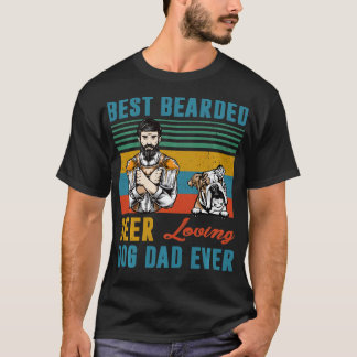 T-shirt Meilleur Porté Bière Aimant Chien Papa Anglais Chi