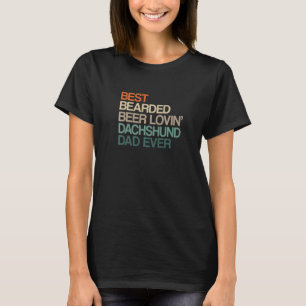 T-shirt Meilleur Porte-Bière Lovin' Dachshund Papa Da Père