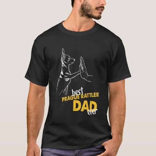 T-shirt Meilleur Prague Rattler Papa Jamais Chien Prague R (Devant)