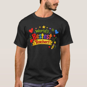 T-shirt Meilleur Professeur du Monde Cadeau de Reconnaissa