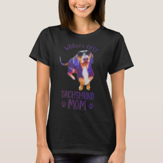 T-shirt Meilleur propriétaire de Wiener Dachshund Mom au m