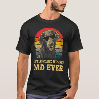 T-shirt Meilleur Retrieur à revêtement plat Papa Jamais Ch